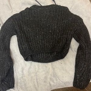 drop-shoulder rib-knit sweater